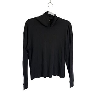 Dressbarn Black Long Sleeve Turtleneck Top Women Size Medium